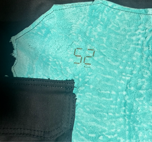 ED.22A Teal Appliqué shorts